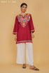 Aditi in Kashmiri Aari Work Cotton Short Kurta – Maroon